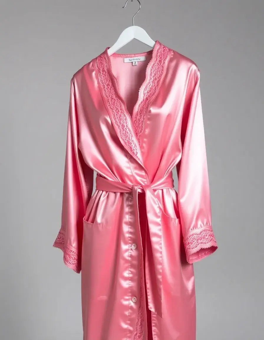 Robe de chambre satin et dentelle
