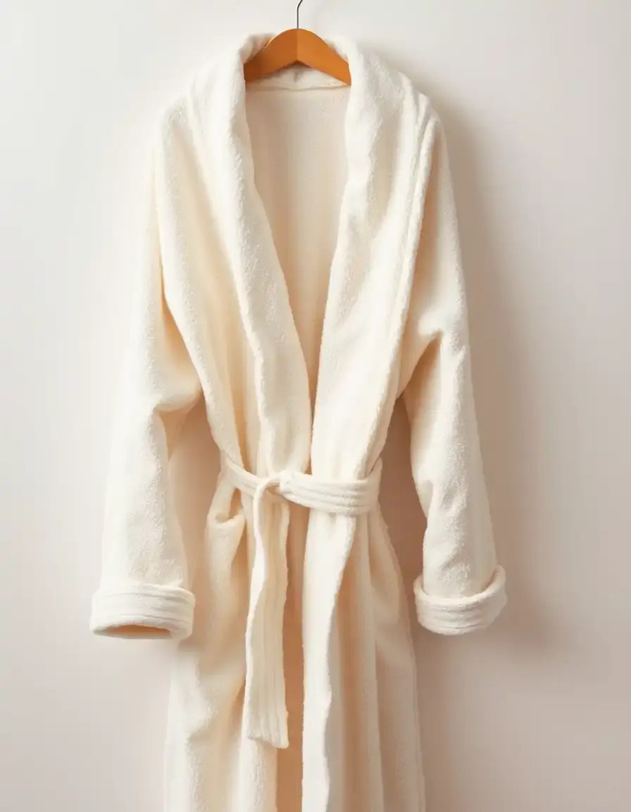 Peignoir éponge blanc classique