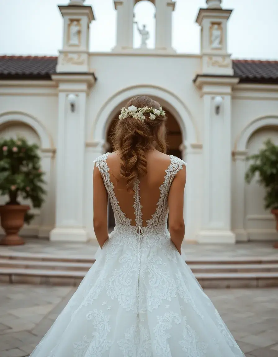Robe de mariée princesse en dentelle romantique