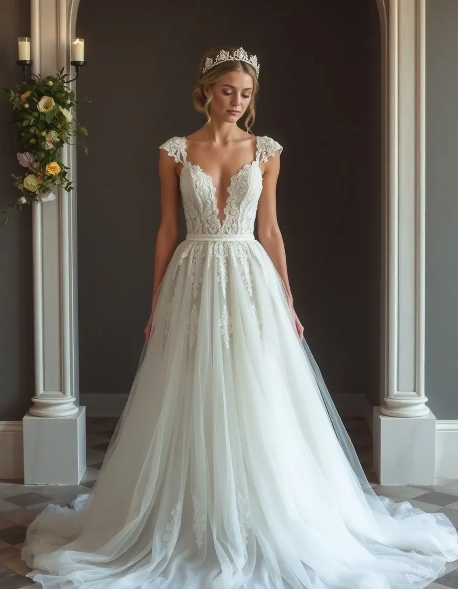 Robe de mariée princesse style bohème fluide
