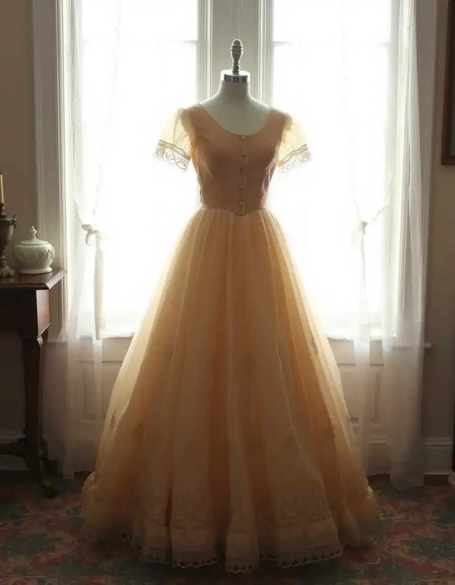 Robe de mariée princesse vintage style antique