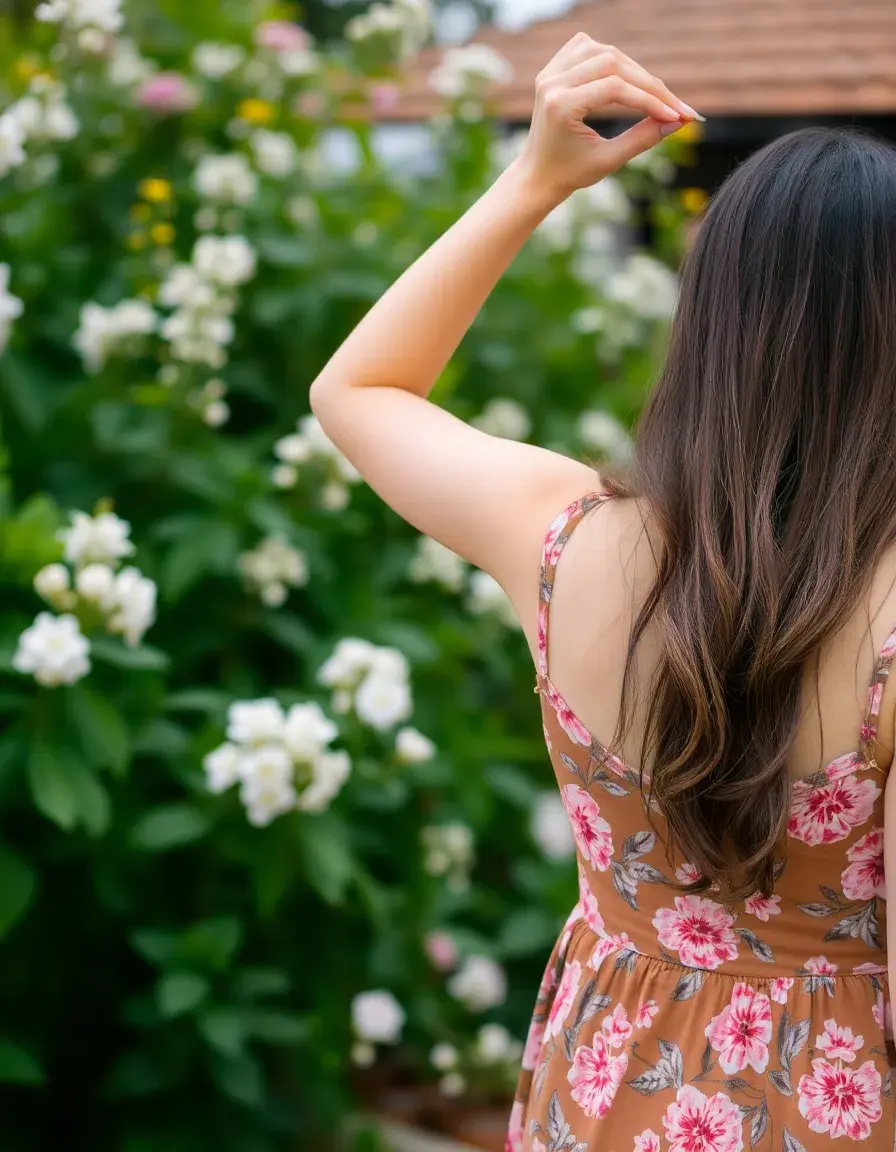 Brown Floral Print Dress - Robe marron à fleurs