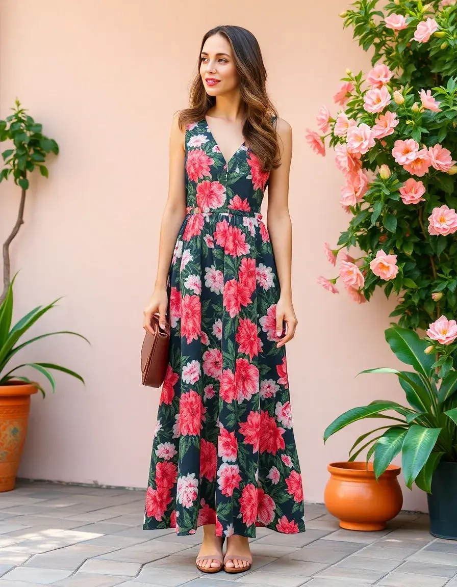 Robe à fleurs pour mariage d'été
