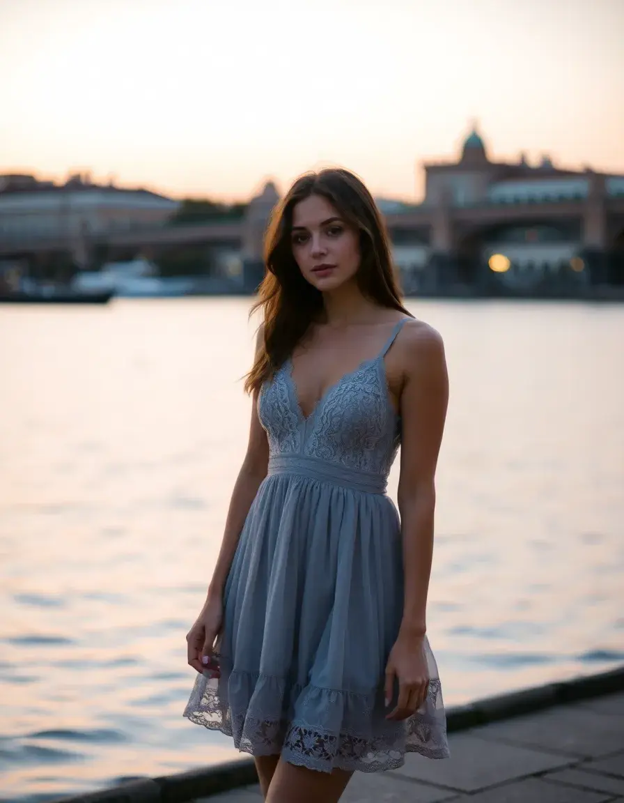 Robe patineuse en dentelle romantique