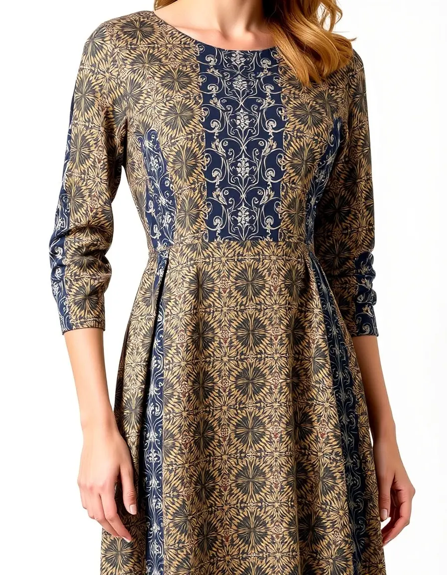Robe patineuse imprimée à motifs