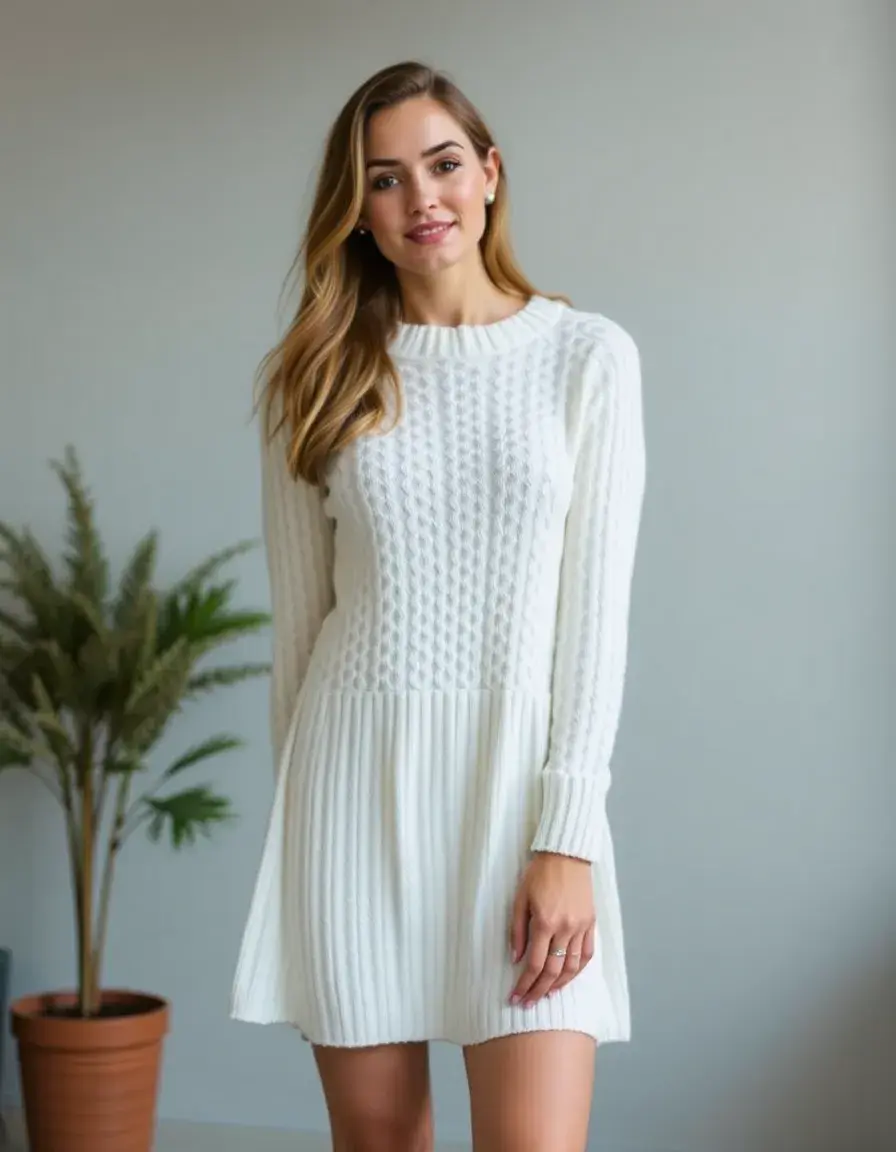 Robe patineuse en maille confortable