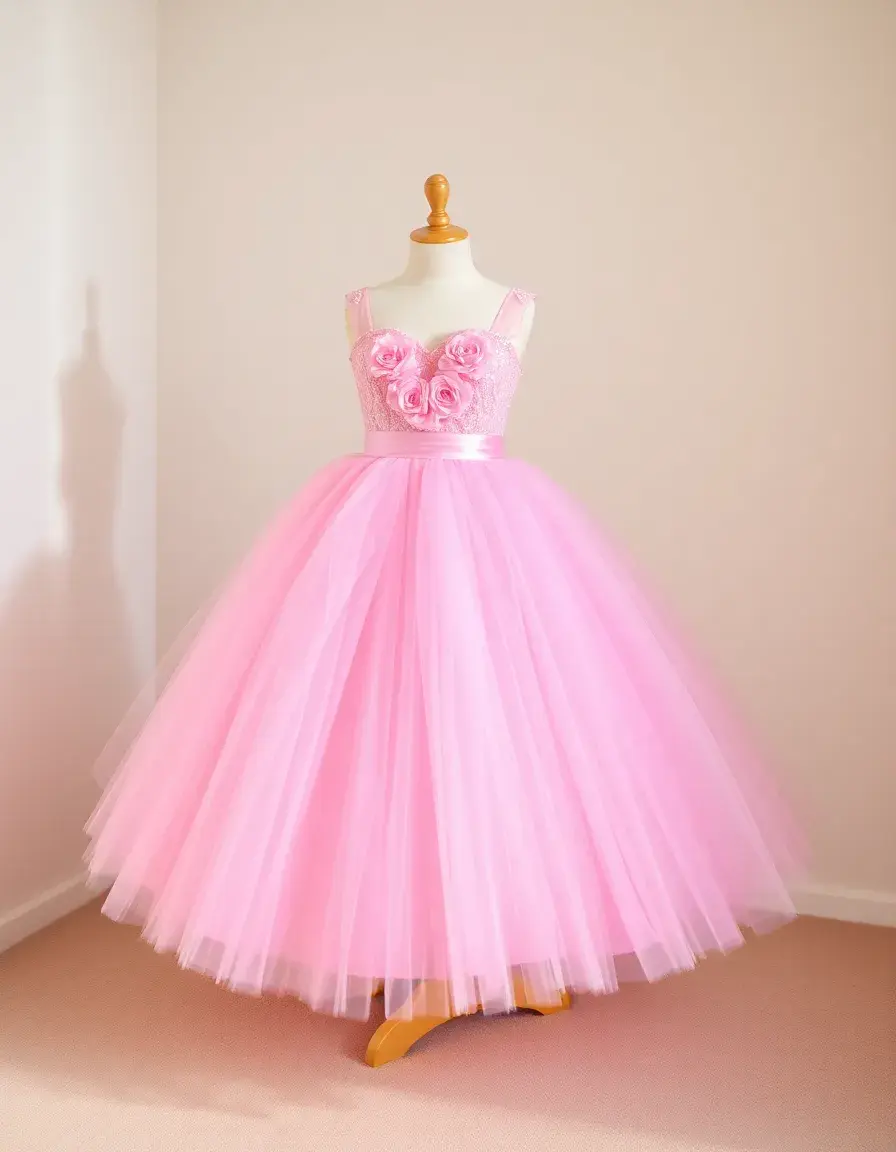 Tulle Princess Dress rose volumineuse