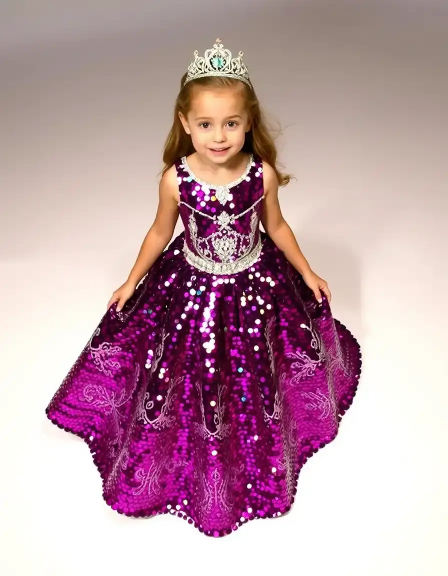 Sequin Princess Dress brillante de soirée
