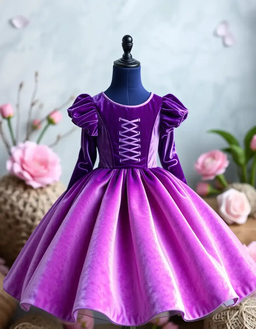 Velvet Princess Dress en velours chic