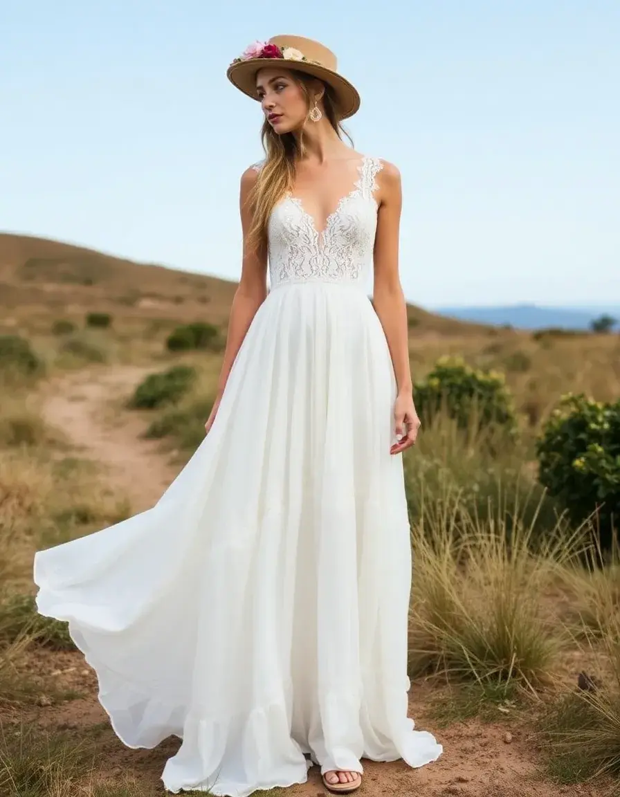 Robe de mariée bohème vintage