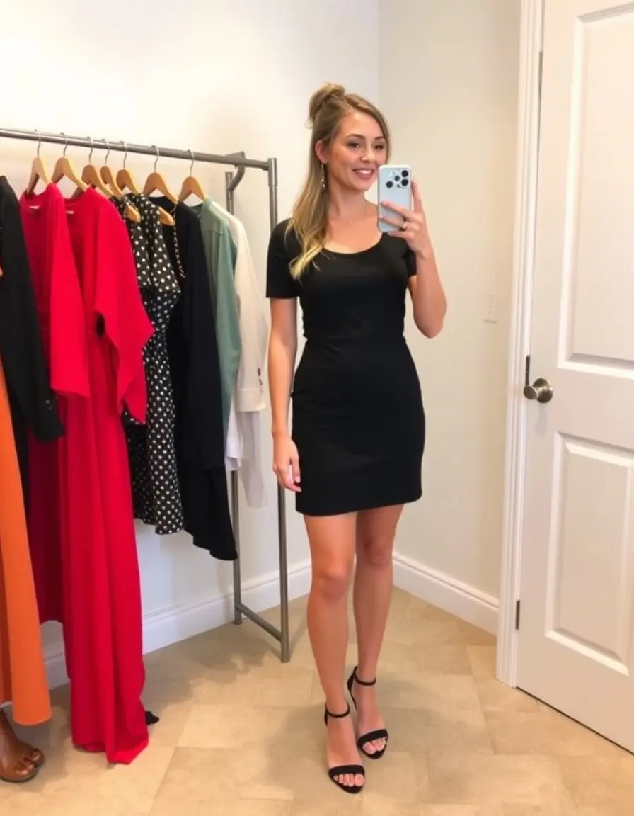 Petite robe noire polyvalente garde robe