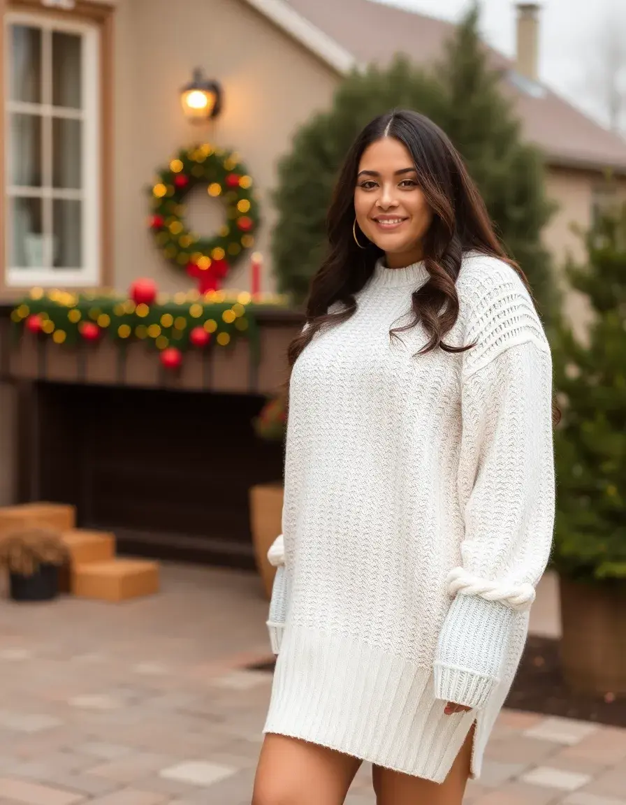 Plus Size Knit Dress robe en maille