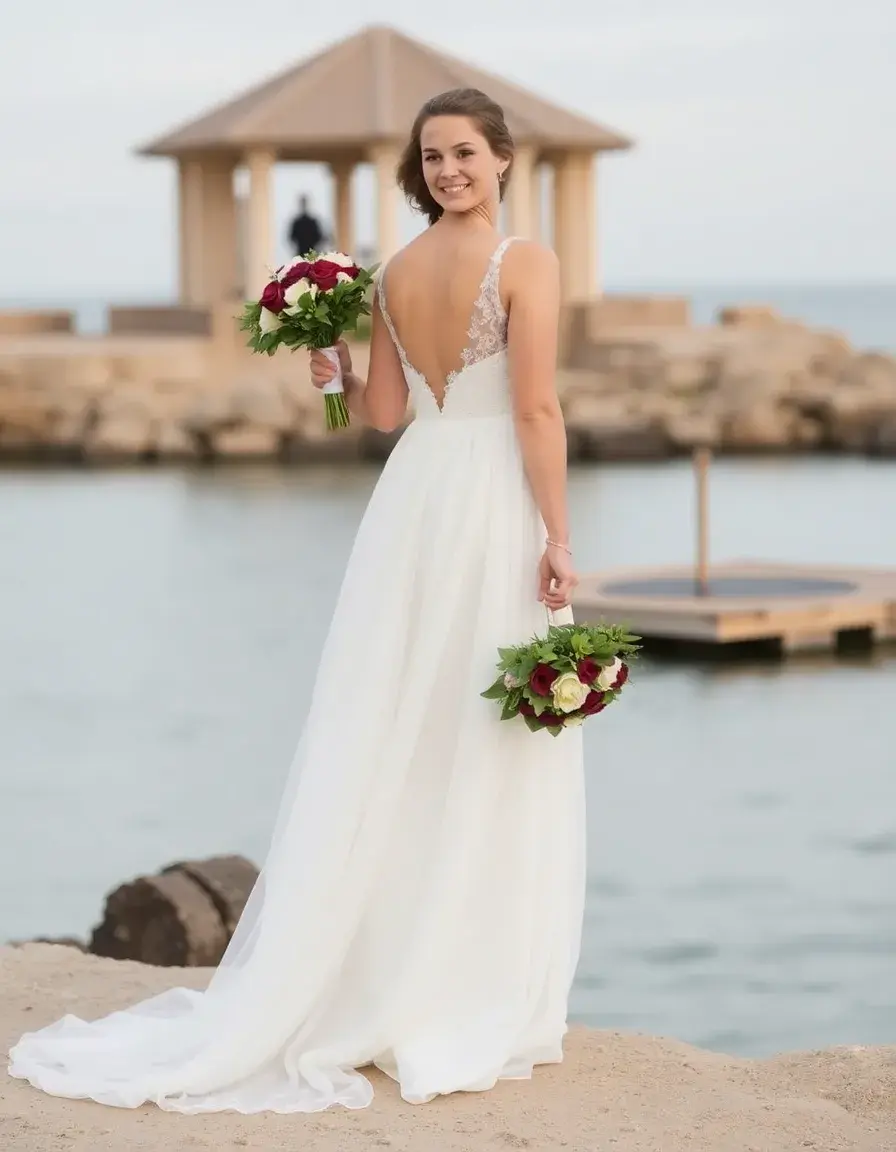 Robe de mariée fourreau simple