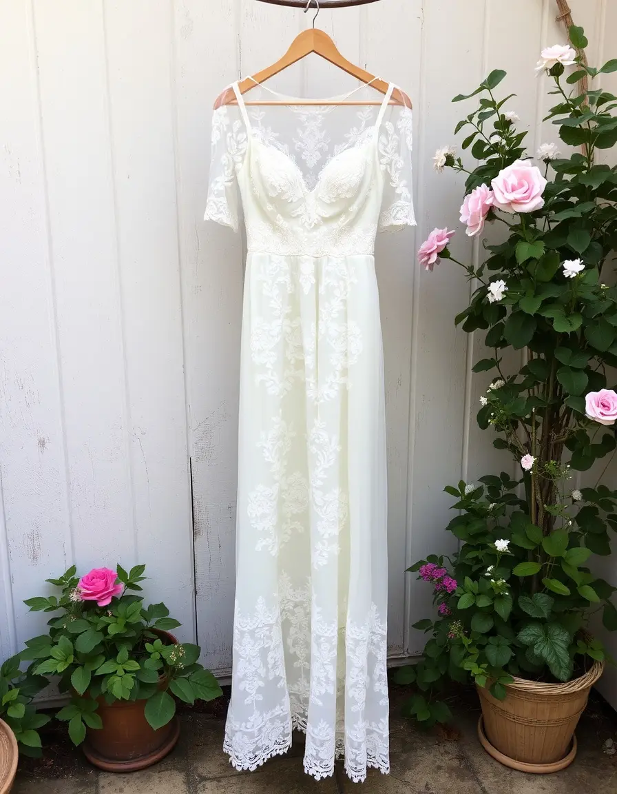 Robe de mariée vintage dentelle