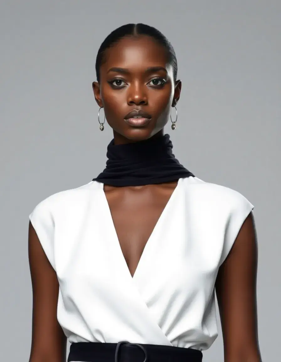 Robe à encolure asymétrique audacieuse