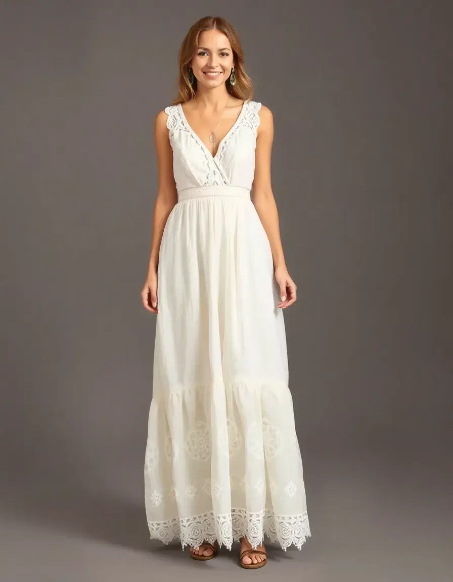 Robe de mariée bohème taille empire
