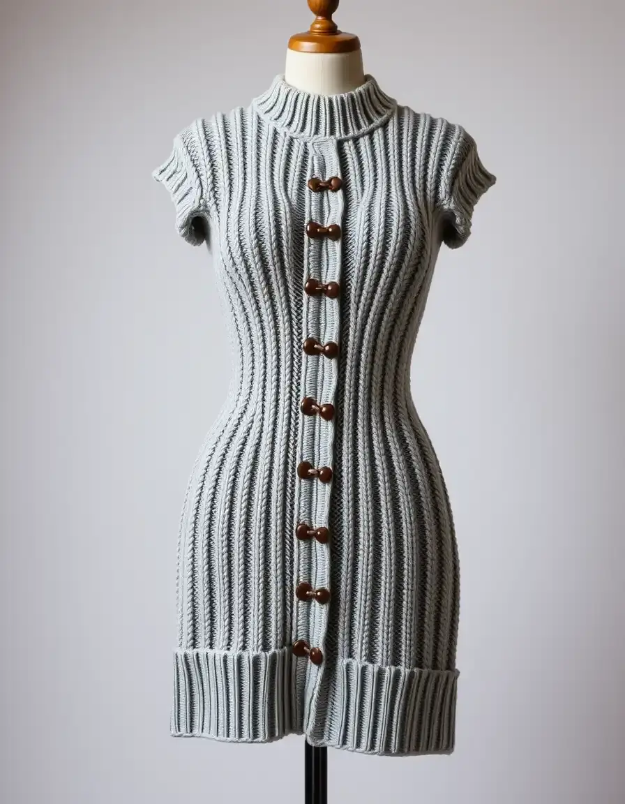 Robe en maille style corset confortable