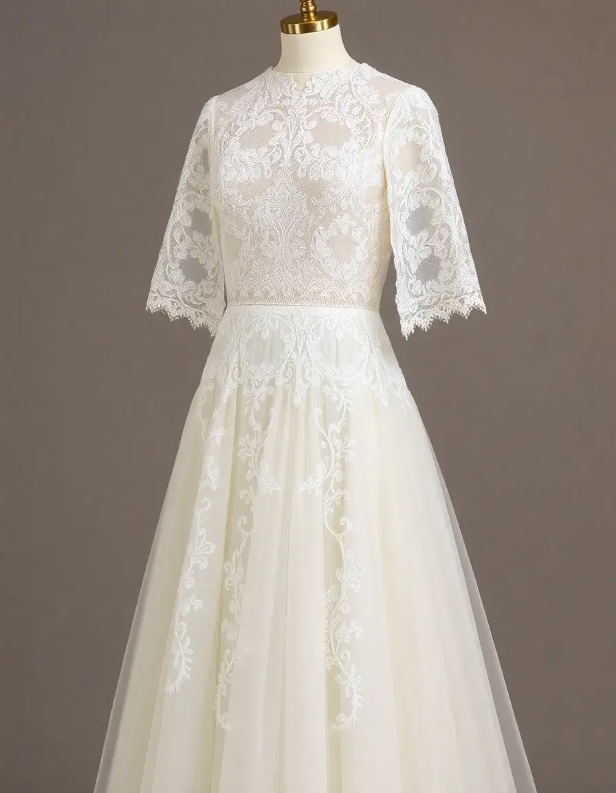Lace D Ceremonie Dress delicate lace details