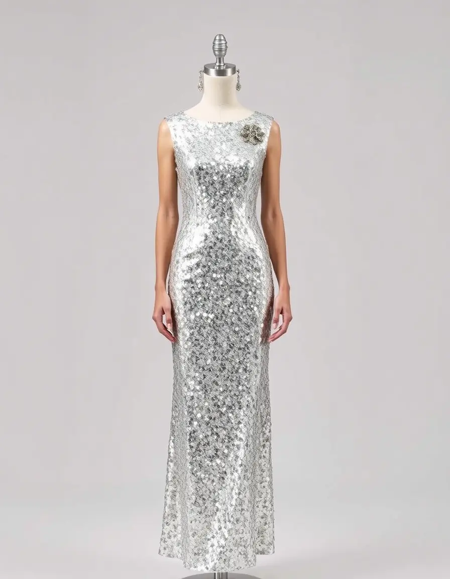 Sequin Ceremony Dress shiny sequins