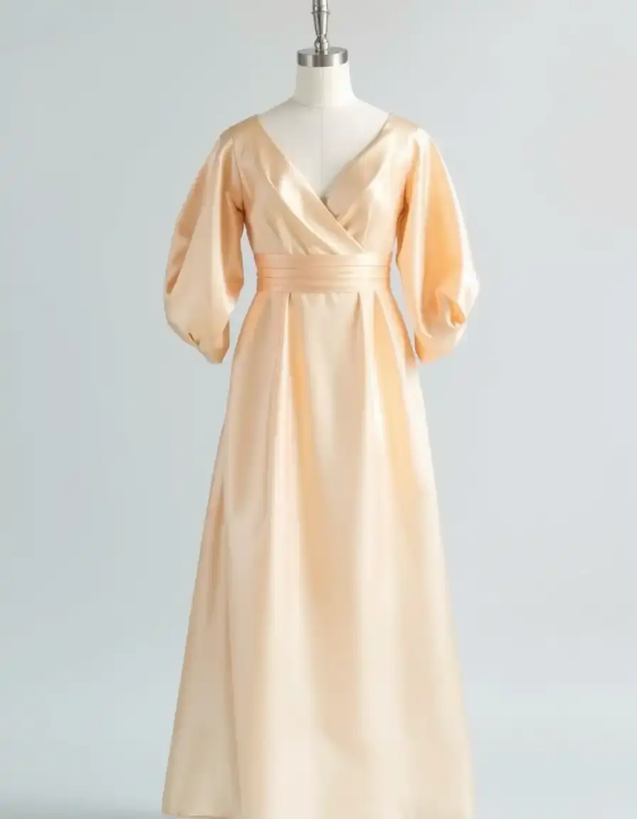 Robe de cérémonie en satin fluide