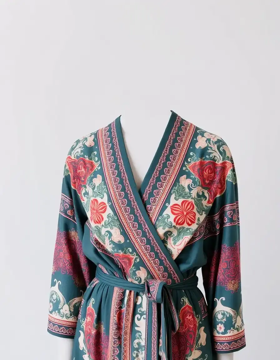 Robe portefeuille élégante col V