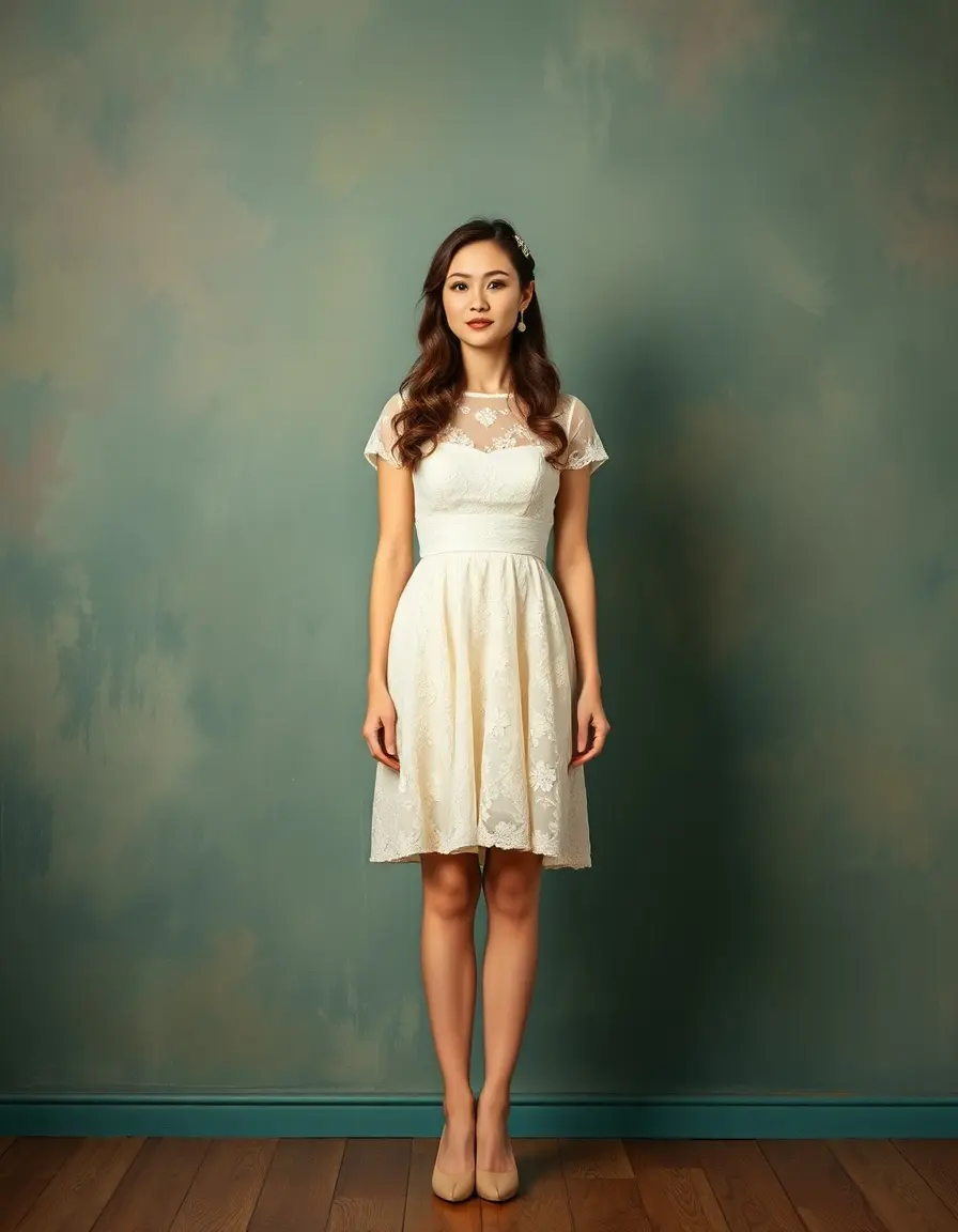 Robe de mariée courte style vintage rétro années 50