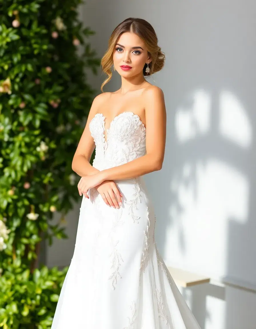 Robe de soirée blanche perlée sophistiquée
