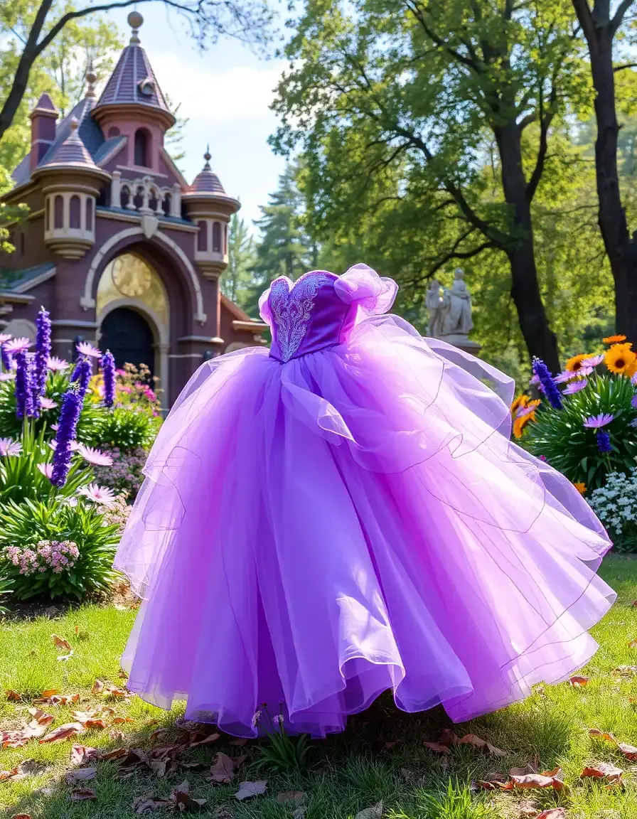 Robe de princesse violette magique