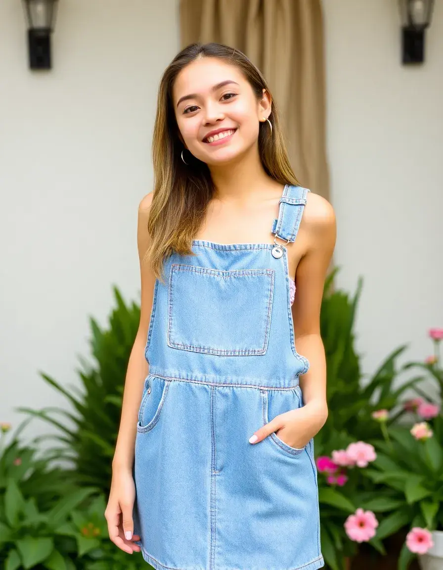 Robe salopette jean ludique