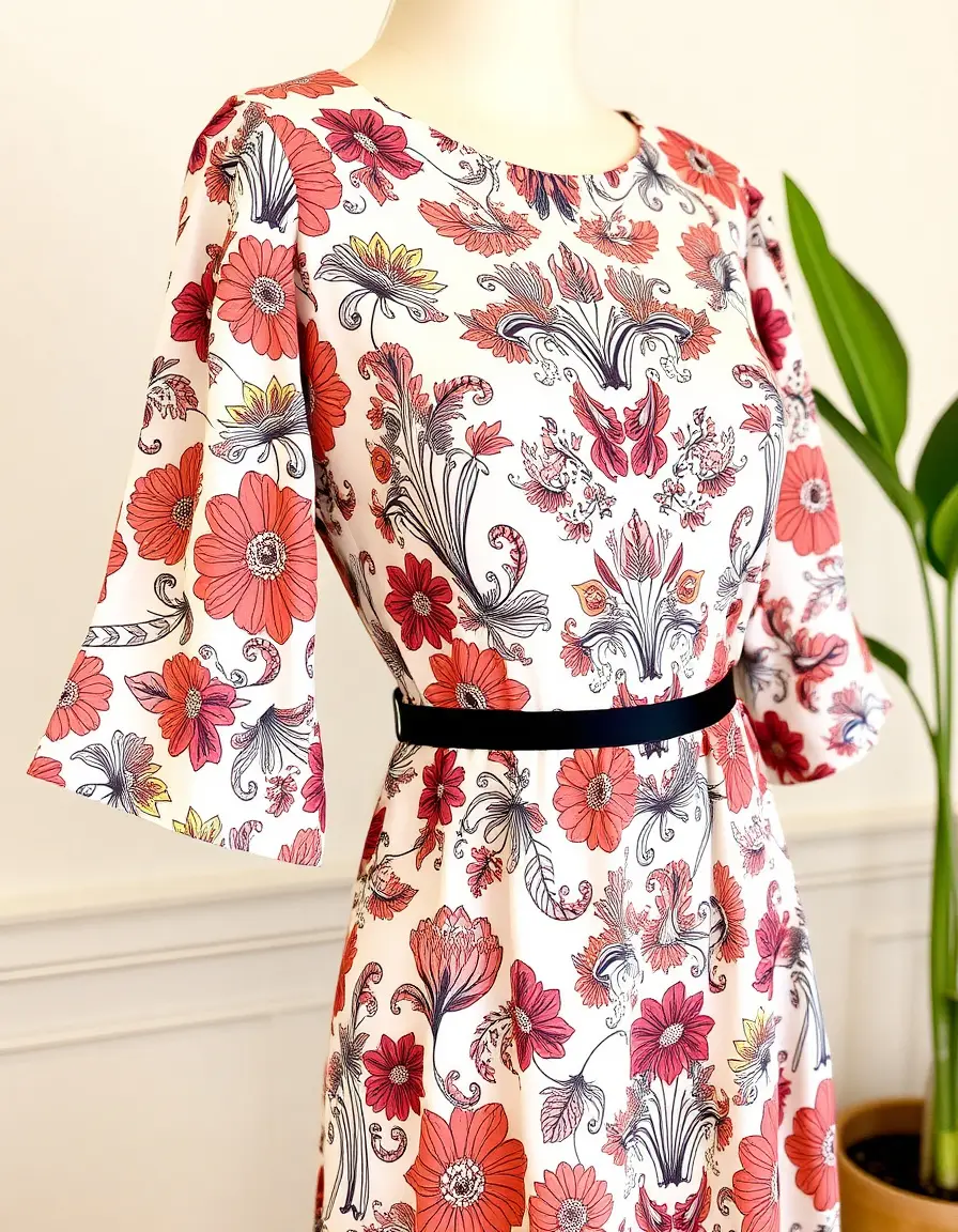 Robe imprimée légère et fluide