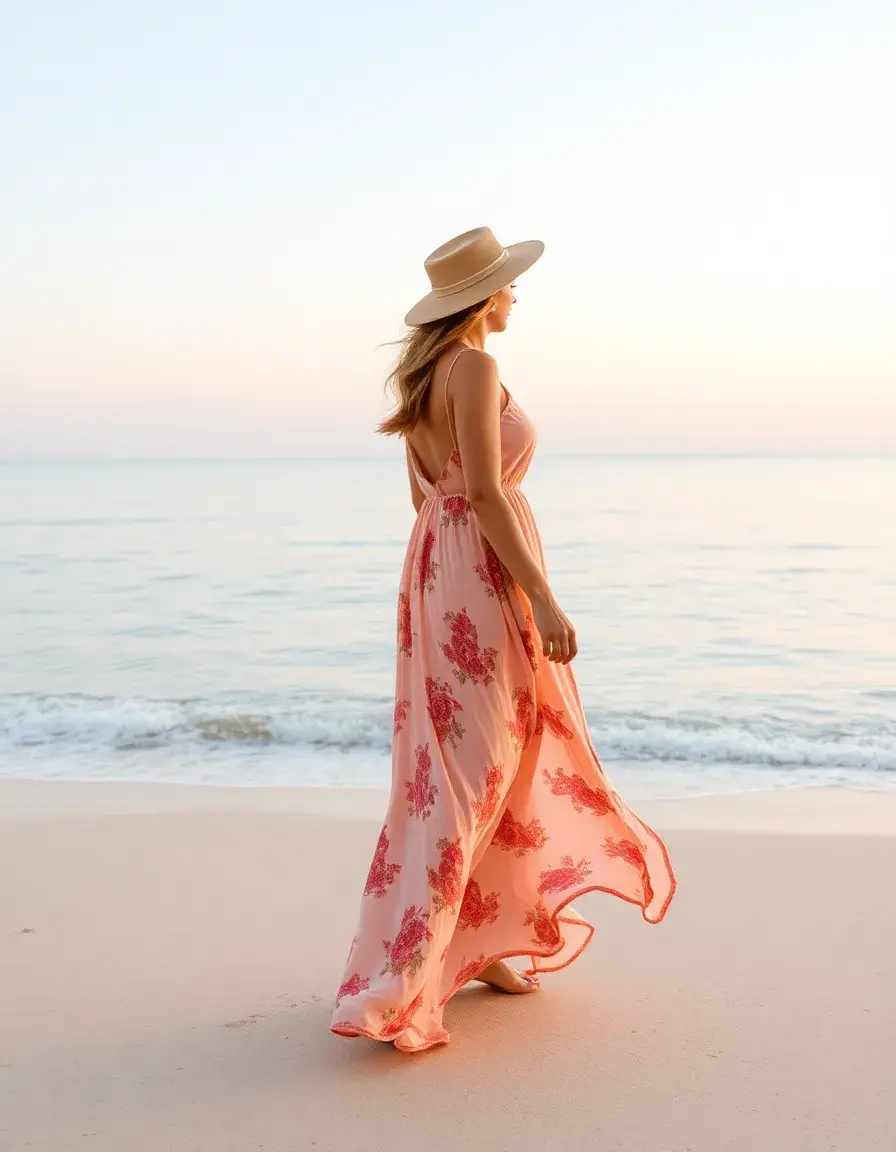 Robe longue maxi fluide été