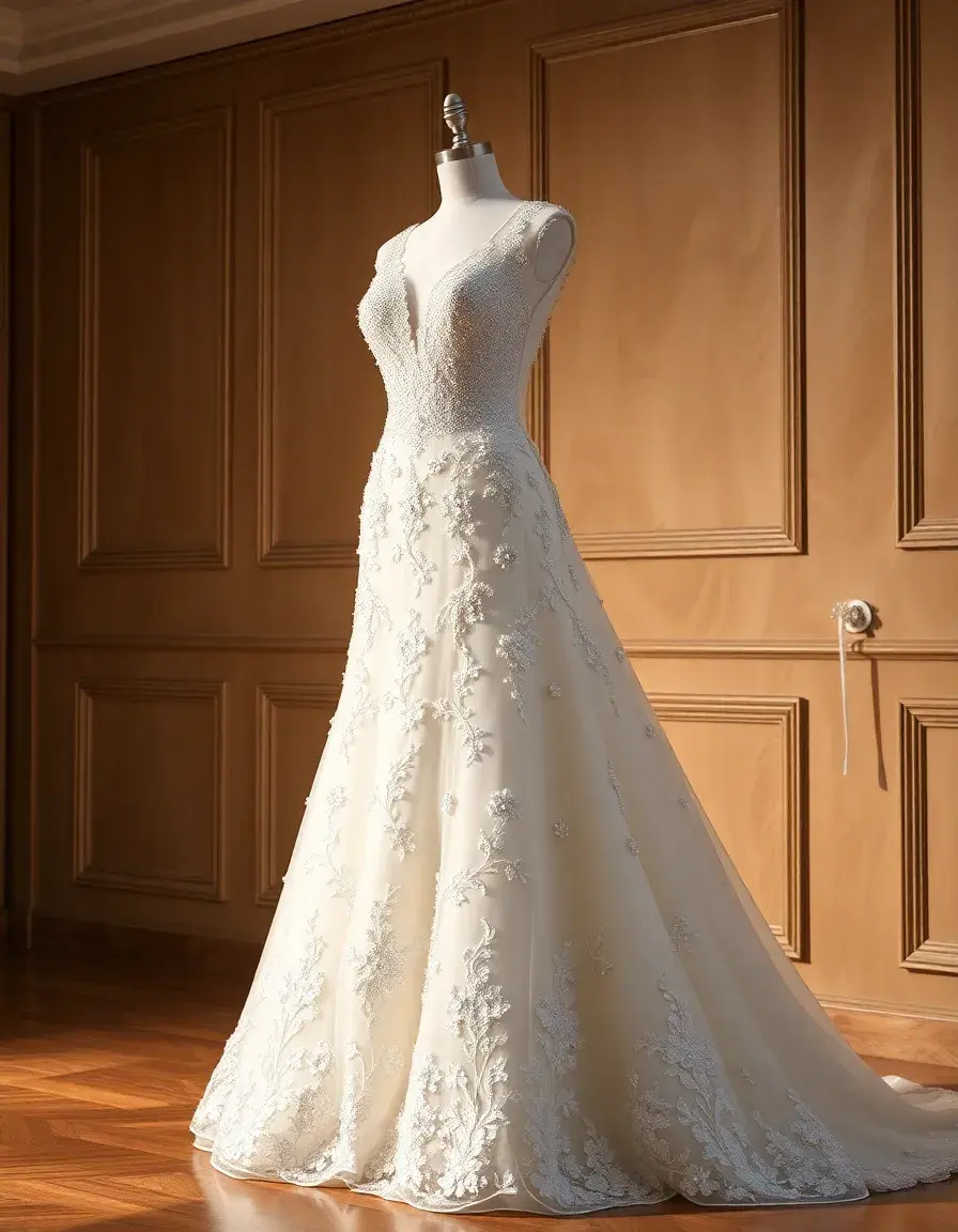 Robe de bal de mariée avec cristaux