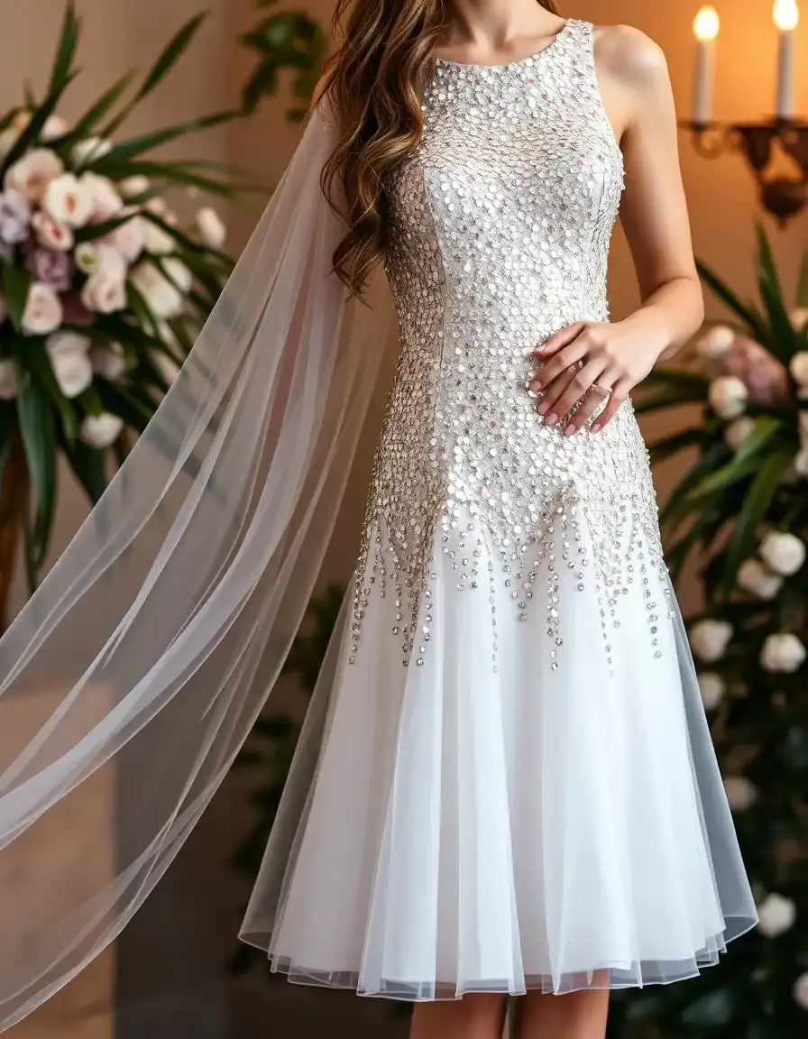 Robe à paillettes soirée mariage