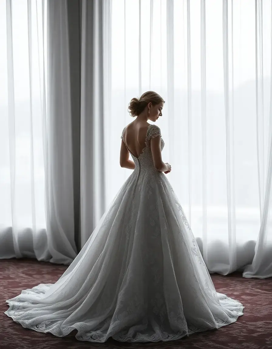 Robe de mariée princesse en dentelle romantique