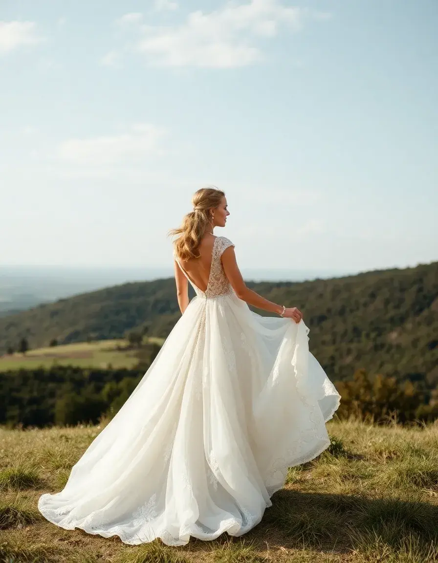 Robe princesse mariage style bohème et fluide