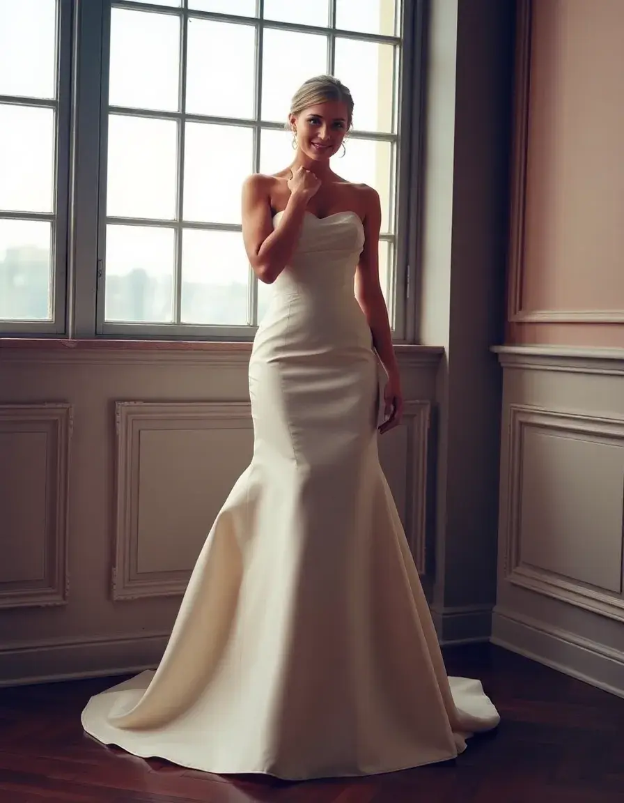 Robe de mariée princesse bustier ajusté