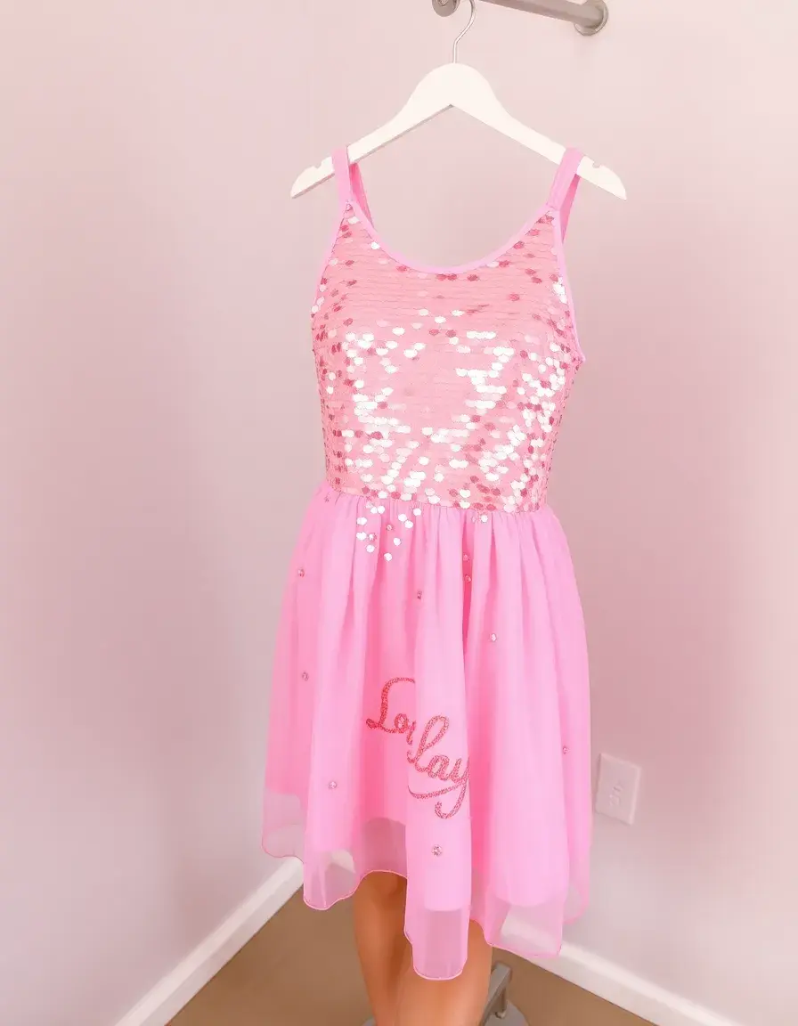 Pink Sequin Dress - Robe rose à paillettes