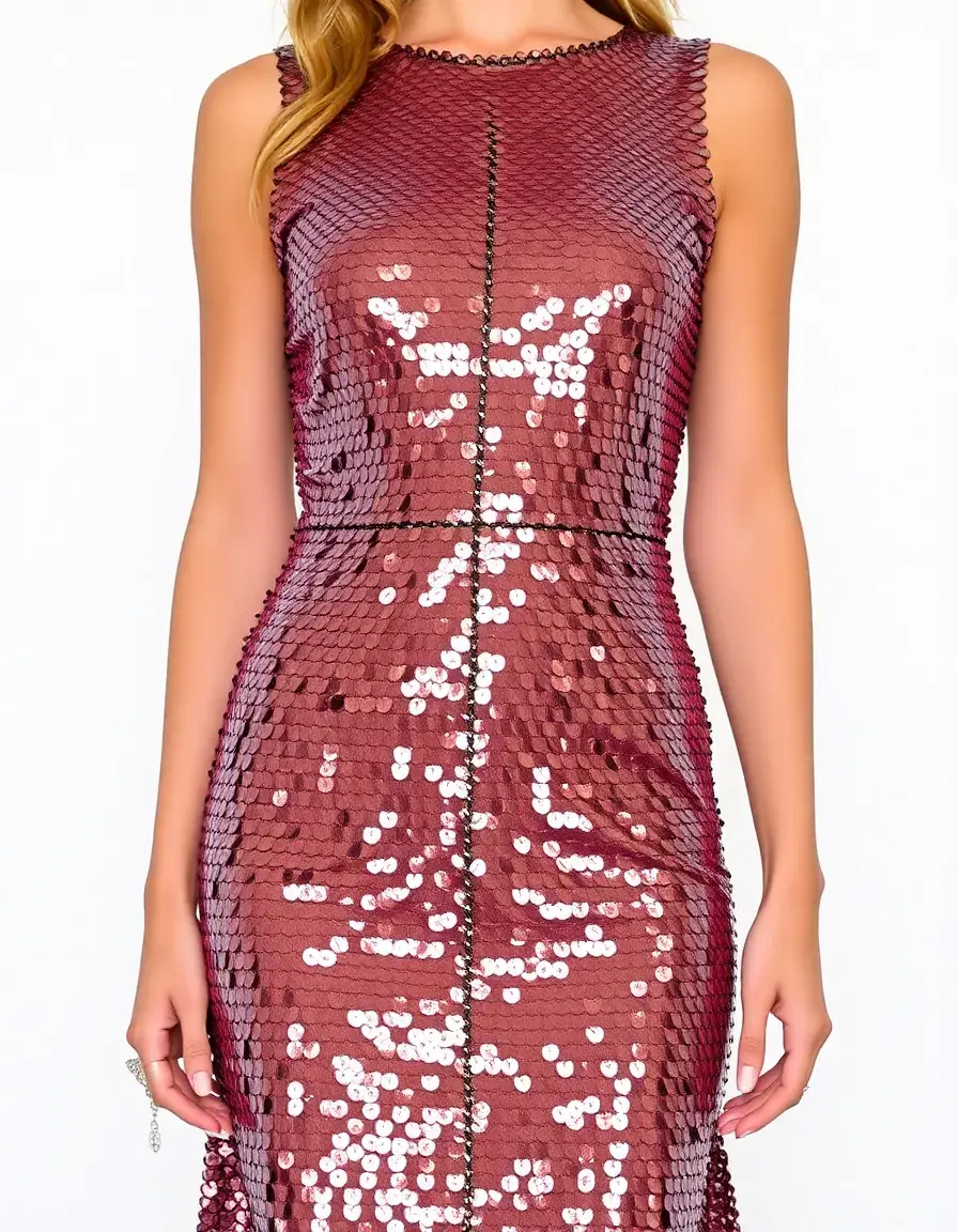 Robe sirène à paillettes scintillante