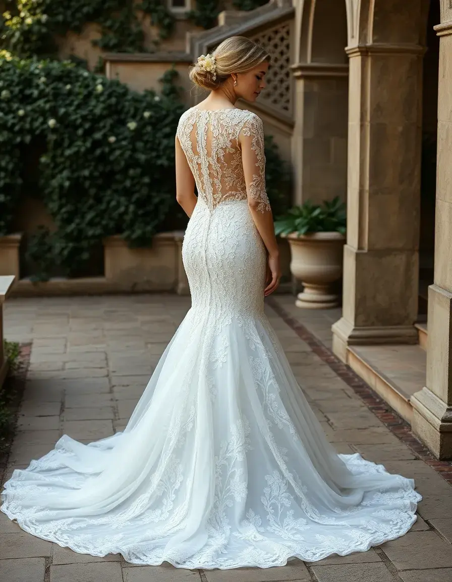 Robe de mariée sirène en dentelle
