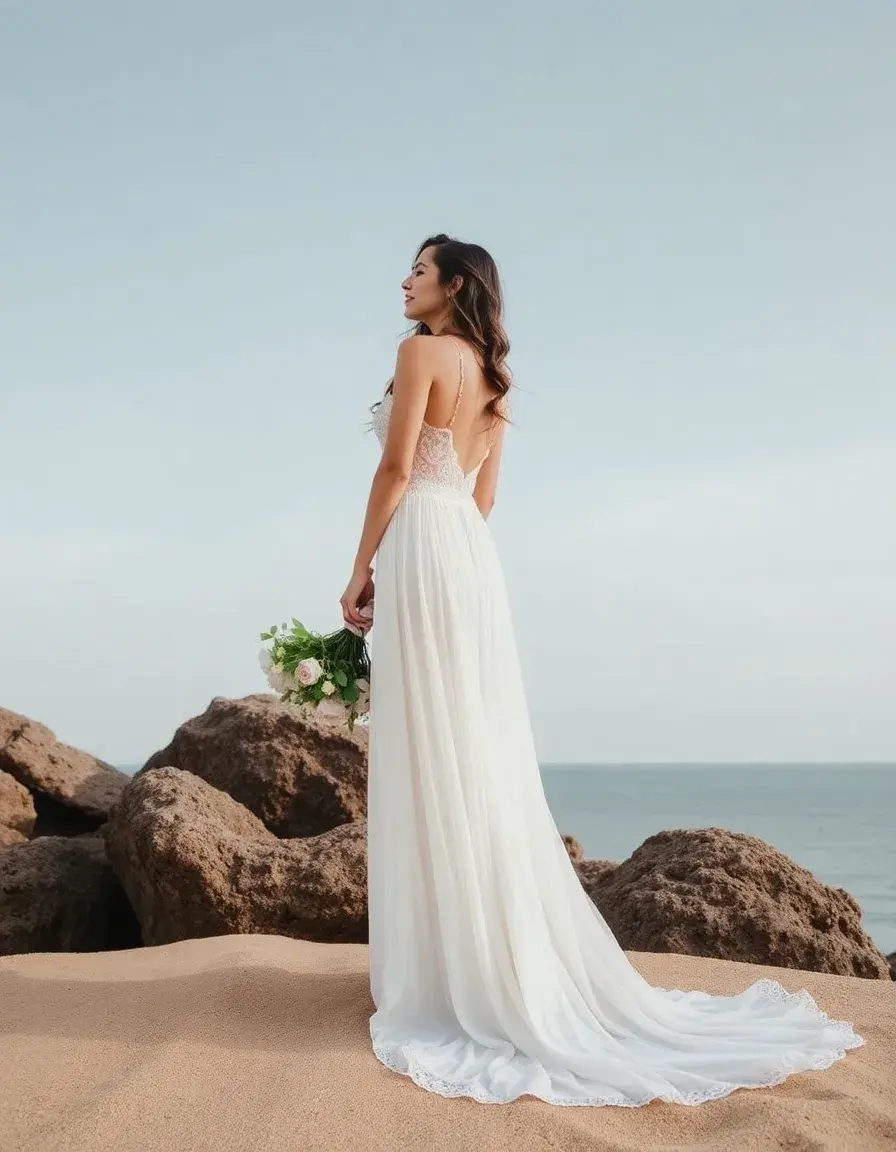Robe sirène mariage style bohème