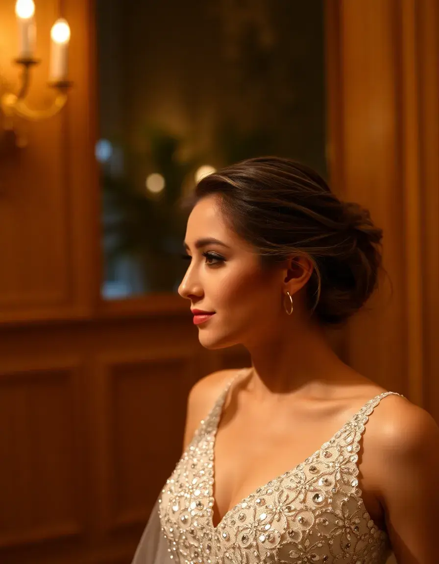 Robe de soirée à sequins pour mariage