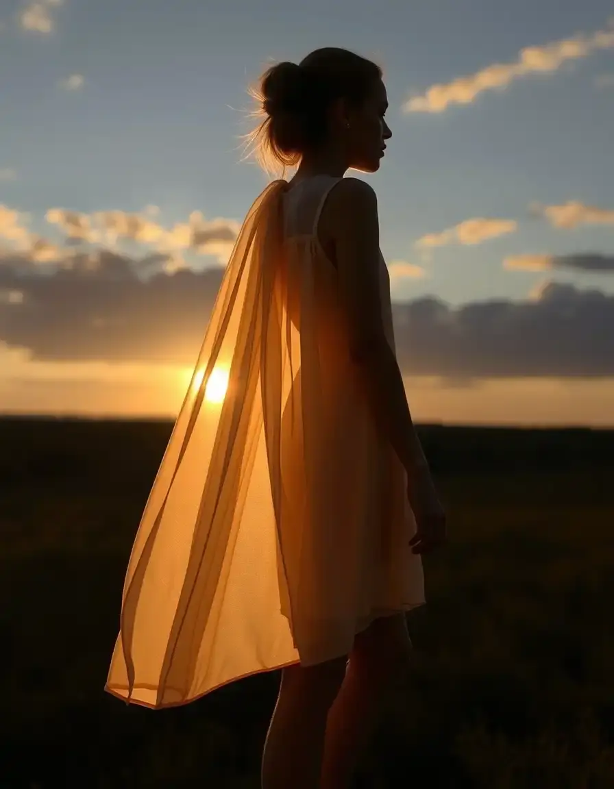 Robe transparente en mousseline légère