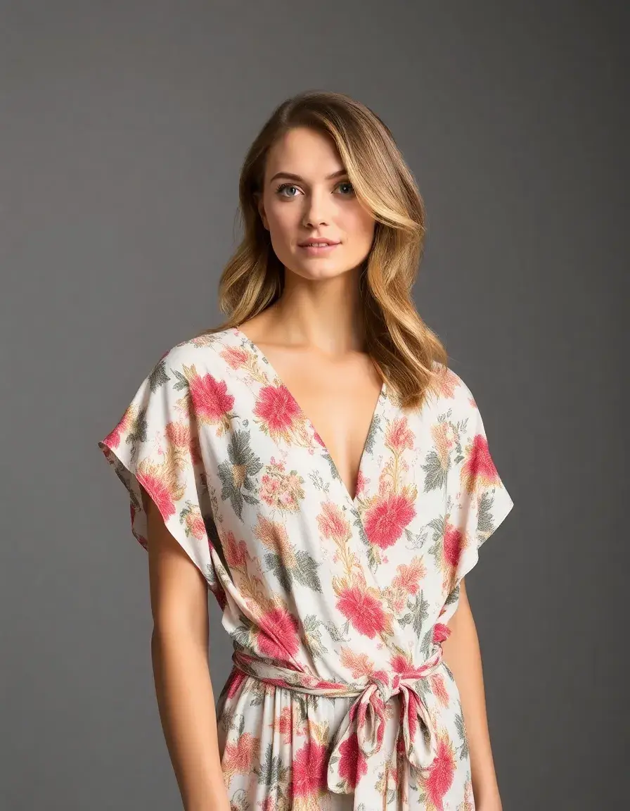 Printed D'Été Wrap - Robe portefeuille imprimée