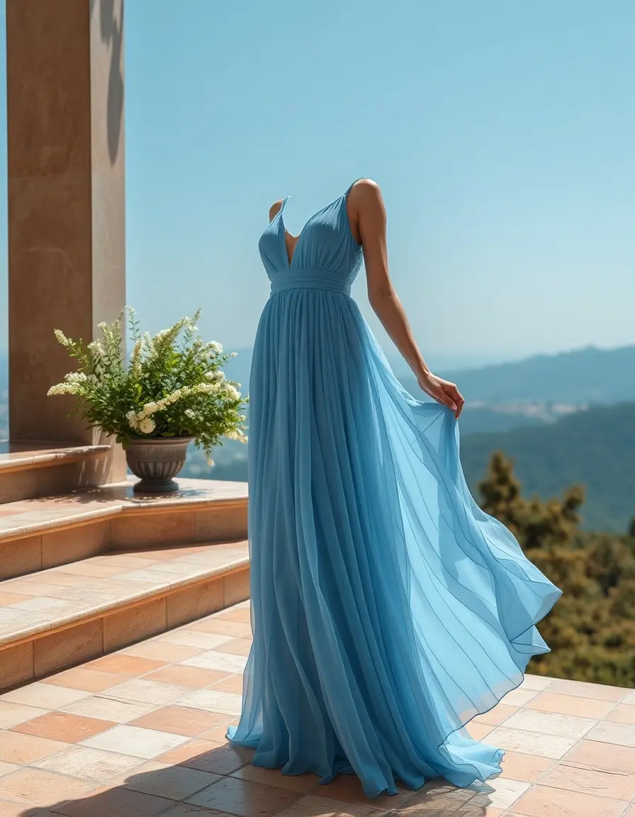 Chiffon Été Dress - Robe élégante en mousseline