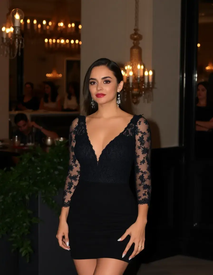 Robe de soirée chic noire élégante