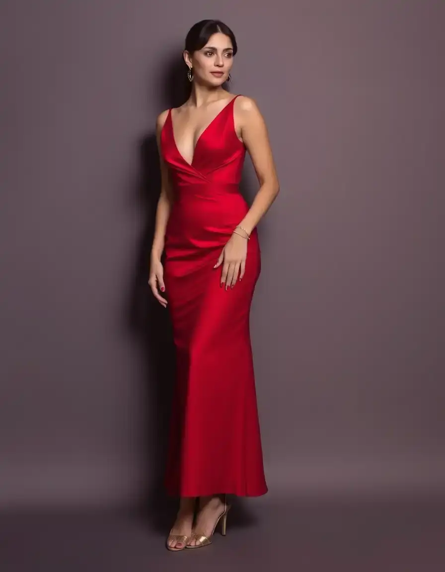 Red Evening Outfit Dress audacieuse