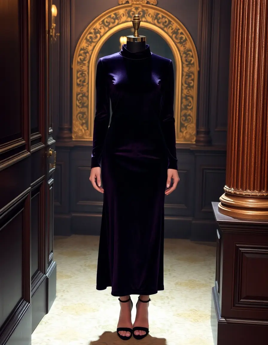 Velvet Soiree Dress luxueuse