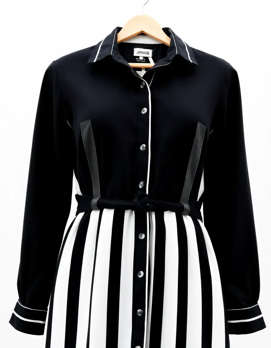 Striped Shirt Dress motif rayures classiques