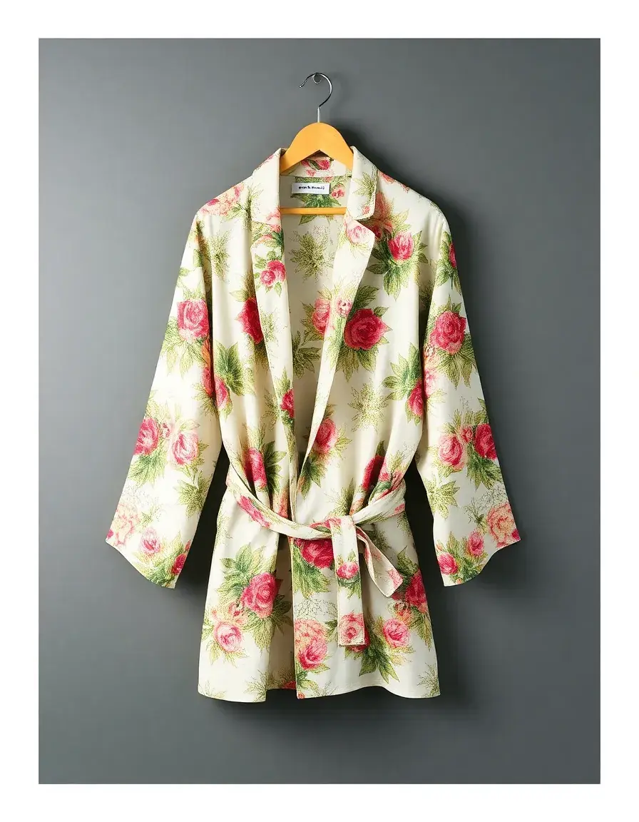 Floral Shirt Robe imprimé fleuri