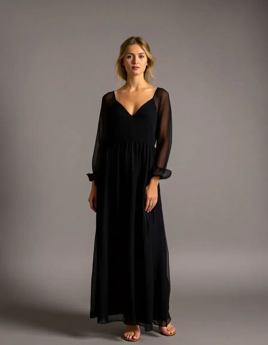 Long Sleeve Chemise robe manches longues